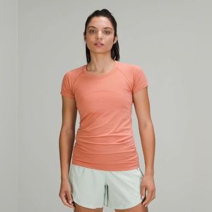 Lululemon Swiftly Tech Short Sleeve Shirt 2.0-Pink Savannah-Size 0